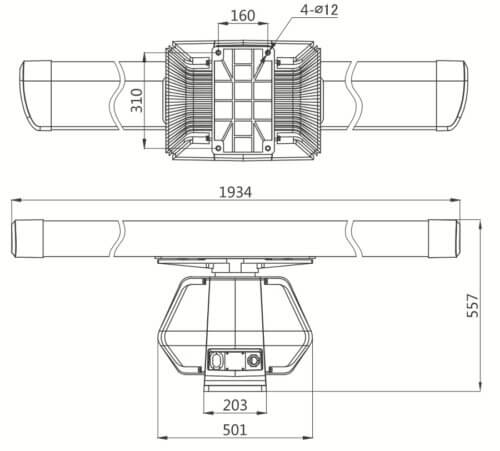 Судовая РЛС INESA KMX-52 Антенна